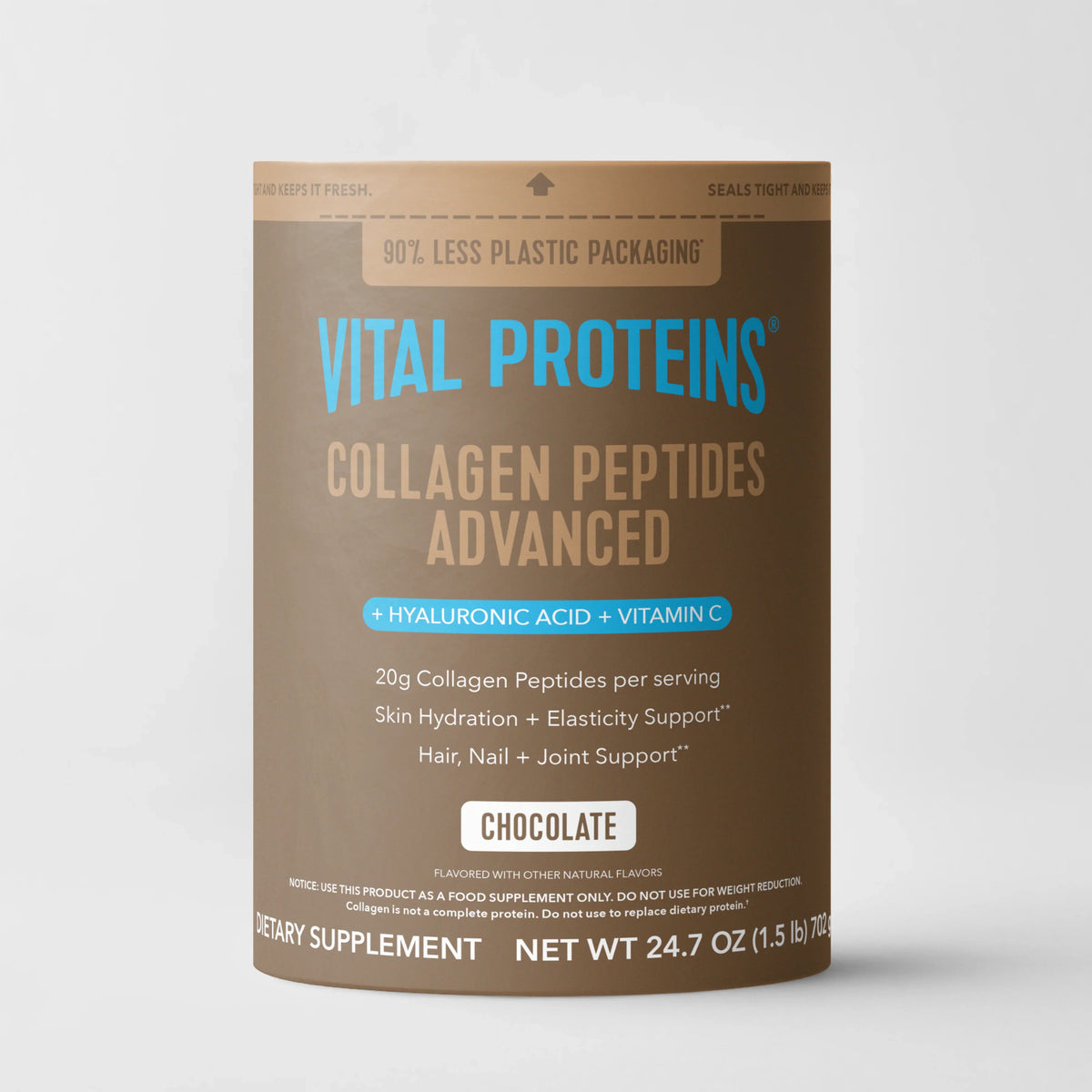 Chocolate Collagen Peptides Advanced - with Hyaluronic Acid & Vitamin C