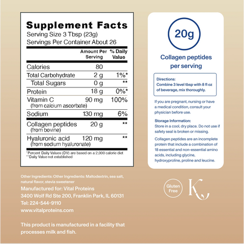 Vanilla Collagen Peptides Advanced - with Hyaluronic Acid & Vitamin C